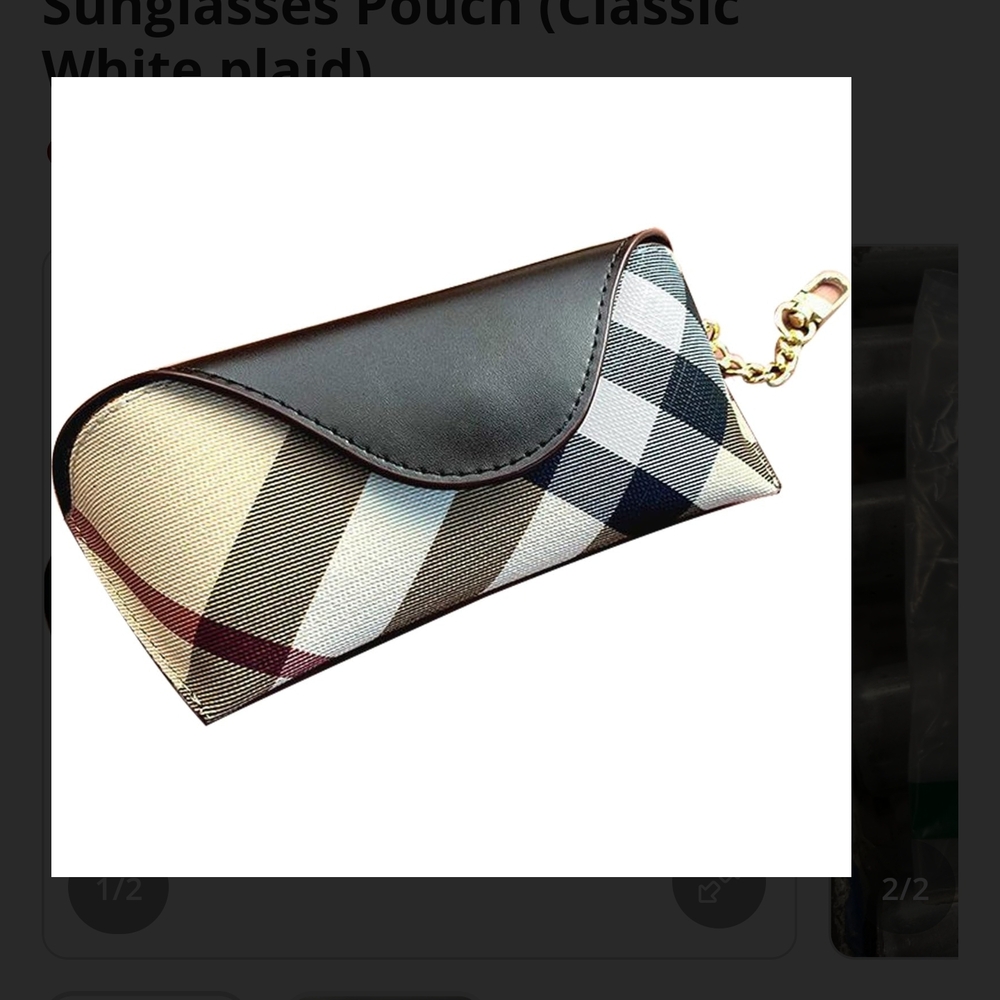 Plaid Women's Sunglasses Pouch